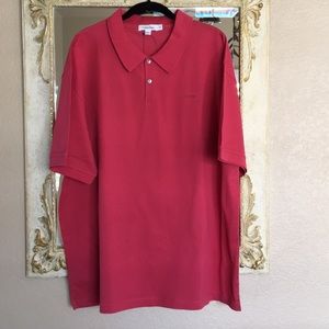 Calvin Klein shirt. NWT Polo style.Raspberry.XXL